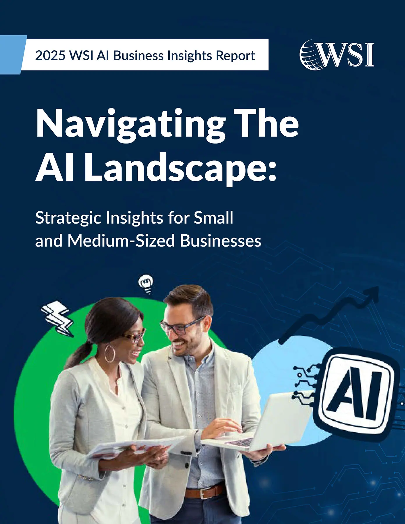 Cover of the 2025 WSI AI Business Insights Report